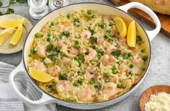 Garlic Butter Shrimp Orzo Recipe