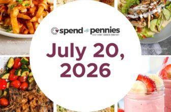 Weekly Meal Plan July 20, 2026